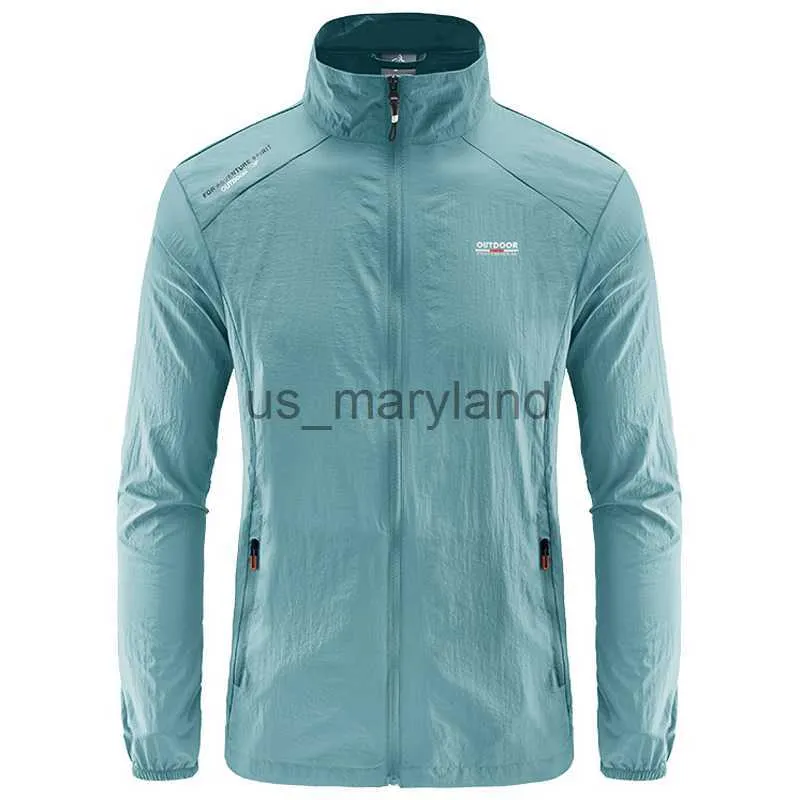 Camisas al aire libre para hombre Streetwear Chaquetas de protección solar de verano para deportes Ciclismo Senderismo fino Abrigos de pesca Hombres jaqueta masculina Ropa de marca J230605