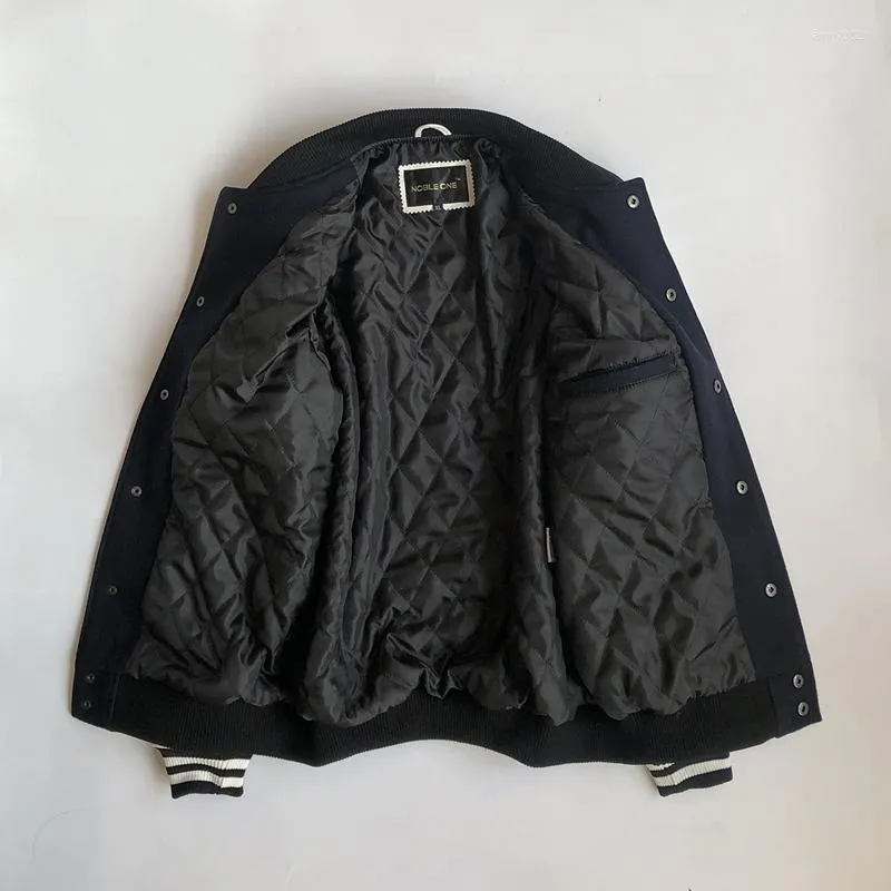 Mens Jackets Winter Real Leather Sleeves Varsity Jacket Men Wool Baseball Letterman Coat Plus Size 5XL From 56 01 DHgate