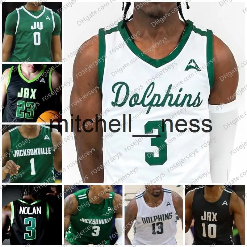 MIT8 индивидуальная NCAA Jacksonville Dolphins Basketball Jersey 5 Bryce Workman 14 Carson Brown 22 Jalen Nesmith 23 Sejr Deans 30 Sabino Men Women Youth Kid Jerseys S-4XL