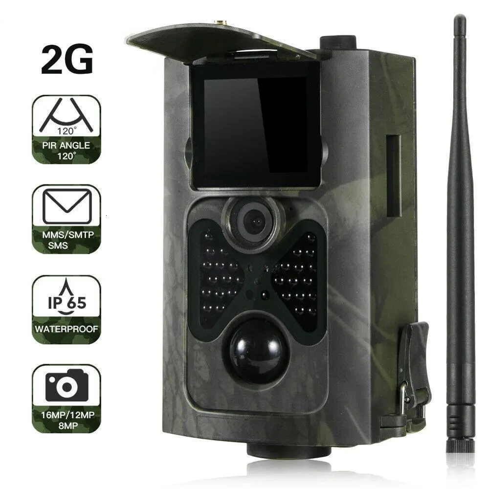 Kamery myśliwskie na podczerwieni kamera szlaku 2G 16MP 1080p SMS MMS P Nictision Surveillance Wildlife Po Game Cam HC550M 230603