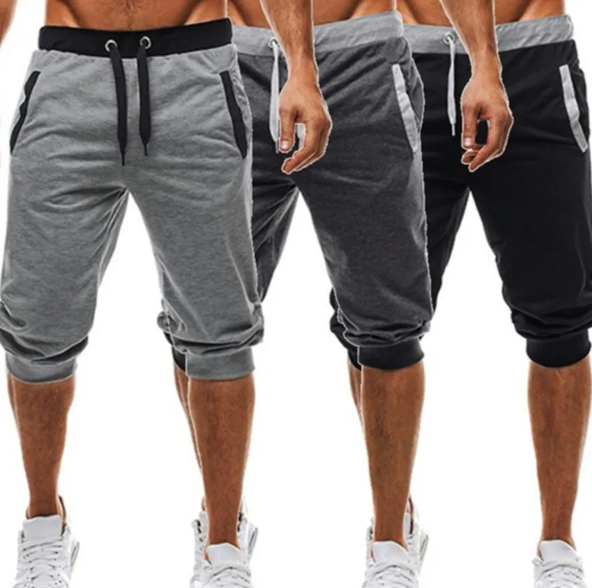 Nouveaux Shorts Hommes Bermudes Shorts Hommes Vente Chaude D'été Loisirs Longueur Au Genou Shorts Couleur Patchwork Joggers Pantalons De Survêtement Courts