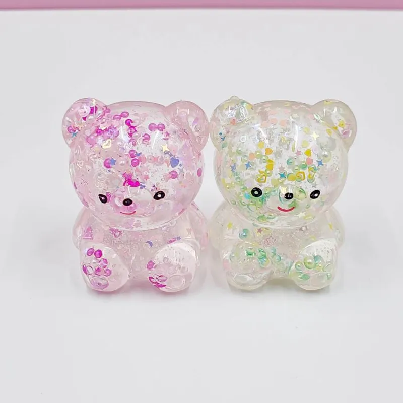 Set De 4 Ositos Squishy Con Lentejuelas, Juguetes Antiestrés Para Niños Y Adultos