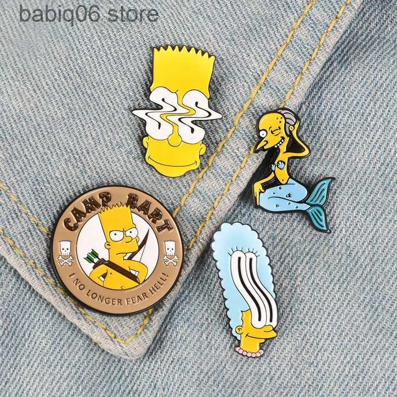 Pins Brooches New Product 1 Creative Drinking Skateboarding Fun and Funny Bust Pin Badge T230605