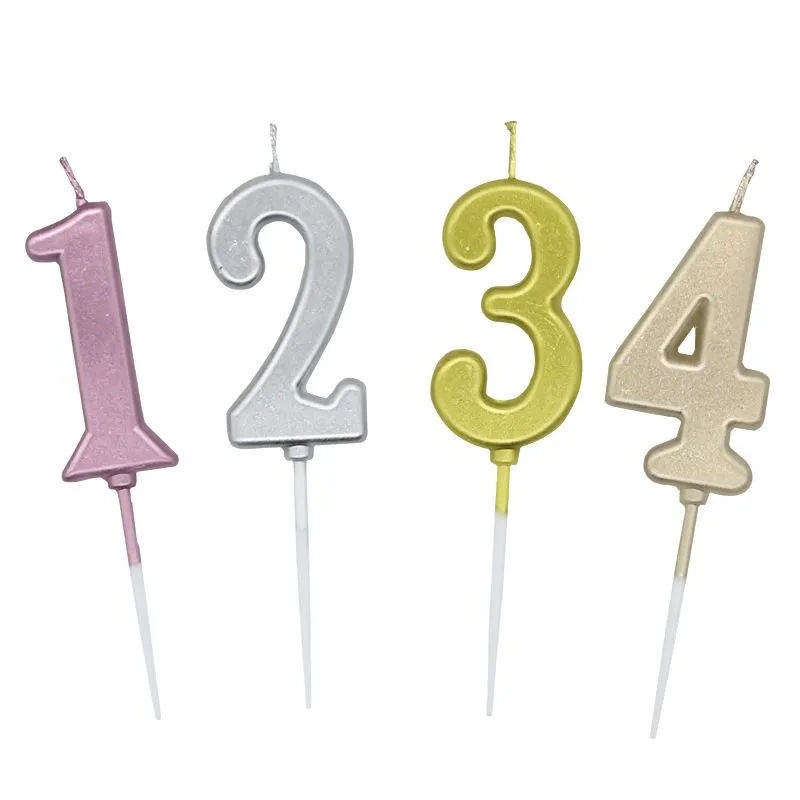 Dumansız numara 0-9 mutlu doğum günü pastası mumlar topper dekor parti malzemeleri dekor mumları diy ev dekor malzemeleri