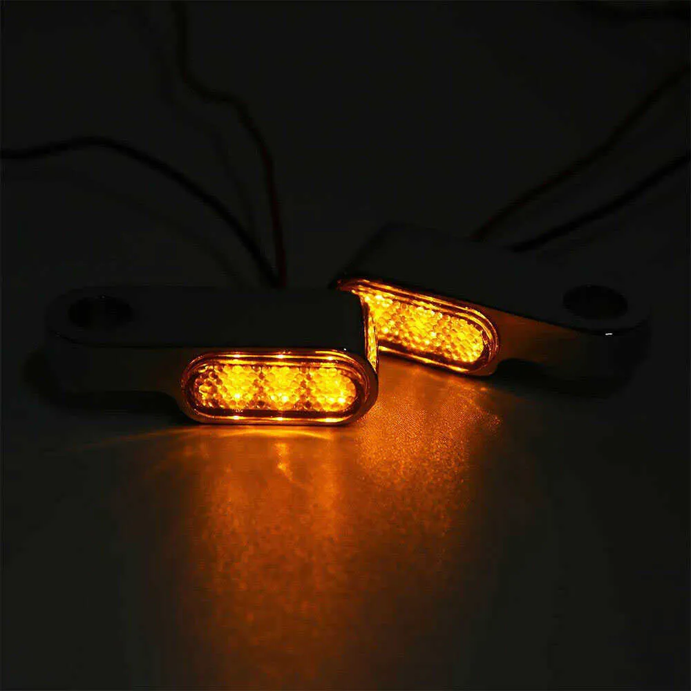 Evomosa Mini Light Motorcycle Turn Signals Lights, Universal Motorbike LED Indicator Blinker Lamp, 2PCS Blue Evomosa Mini Light Motorcycle Turn Signals Lights, Universal Motorbike LED Indicator Blinker Lamp, 2PCS Blue