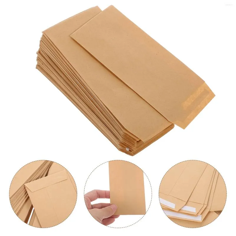 Gift Wrap 100 Pcs Envelope Key Envelopes Small Money Coin Cash Saving Filling Kraft Paper Mailing