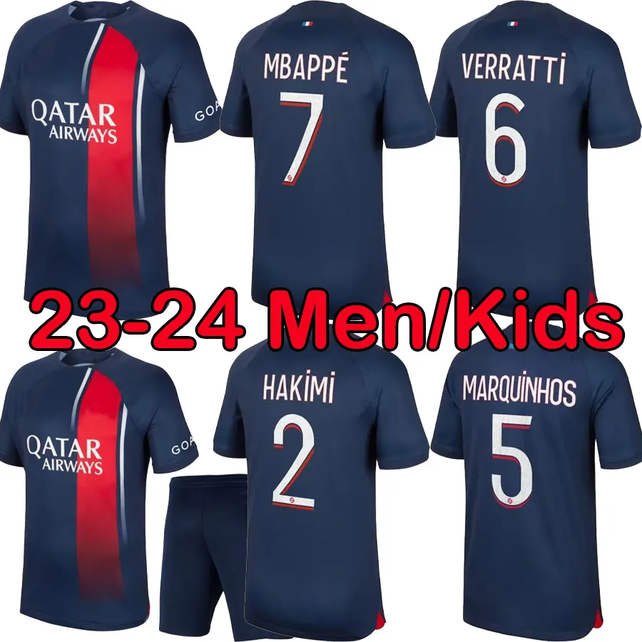 Maillots De Football MBAPPE 2023 24 HAKIMI SERGIO RAMOS VERRATTI DANILO PSGS SANCHES 23 24 Maillots Maillot De Football 1 143 DHgate