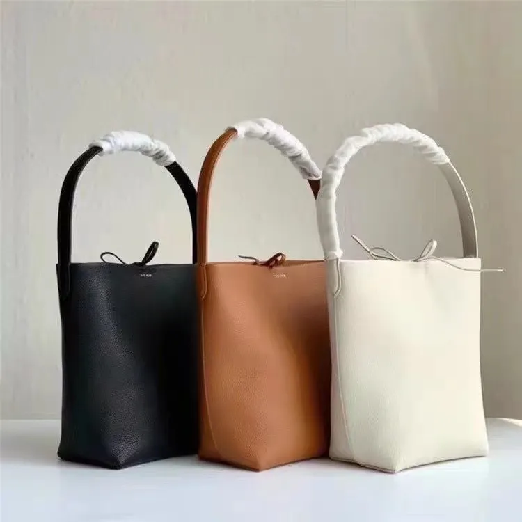 2 Size the Row Tote for Woman S Handbag Designer Shoulder Bucket Womens Bags Genuine Leather Pochette Crossbody Clutch Medium Large Bag Drawstring