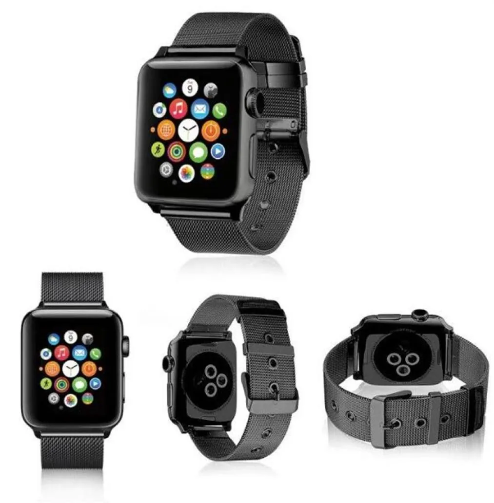 ₩13,293에서 Apple Watch Bands Series 3 2 1 스테인리스 스틸 스트랩 교체 팔찌 밴드 범용 밀라노