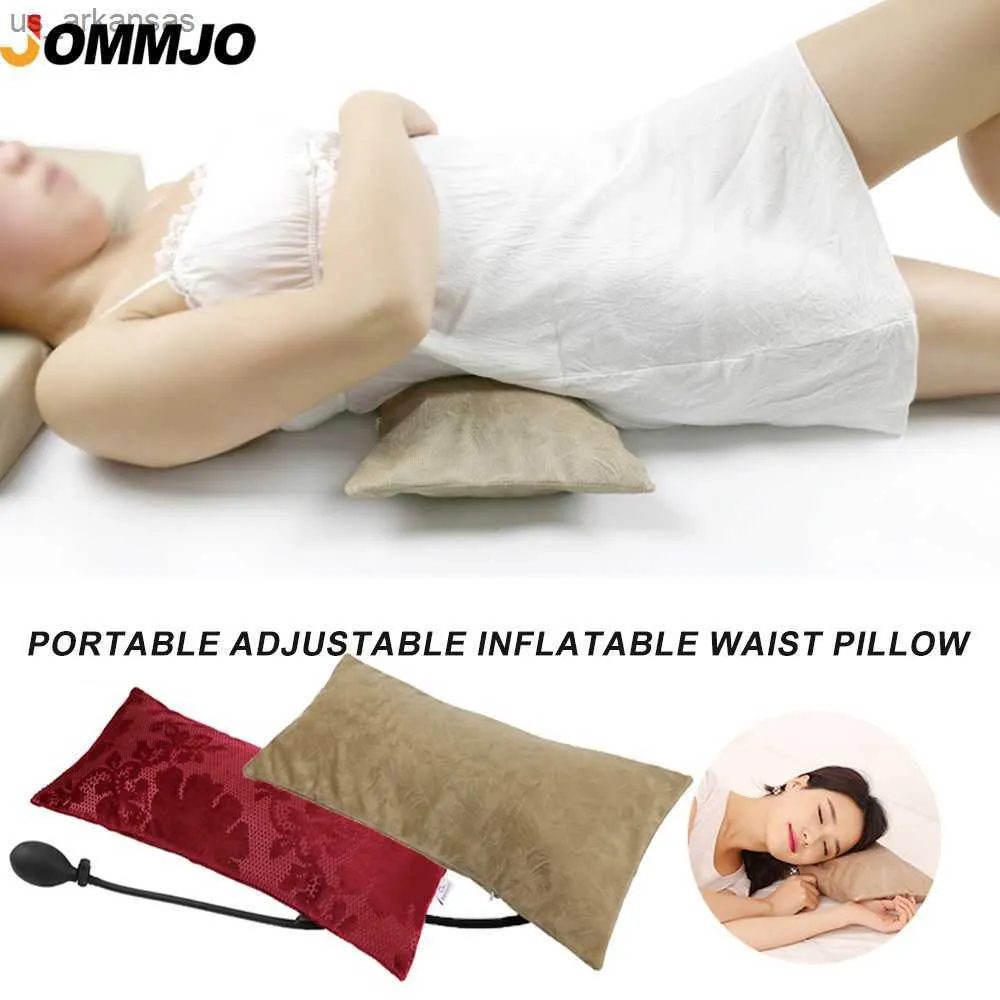 Inflatable Lumbar Support Pillow Portable Lumbar Support Backrest Cushions with Hand pressure inflation for Home Office Car L230523