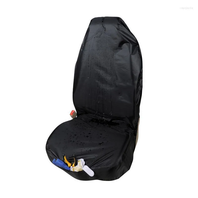 Capa de assento de carro preto à prova d'água capa frontal para cachorro protetor à prova de poeira para animais de estimação durável para