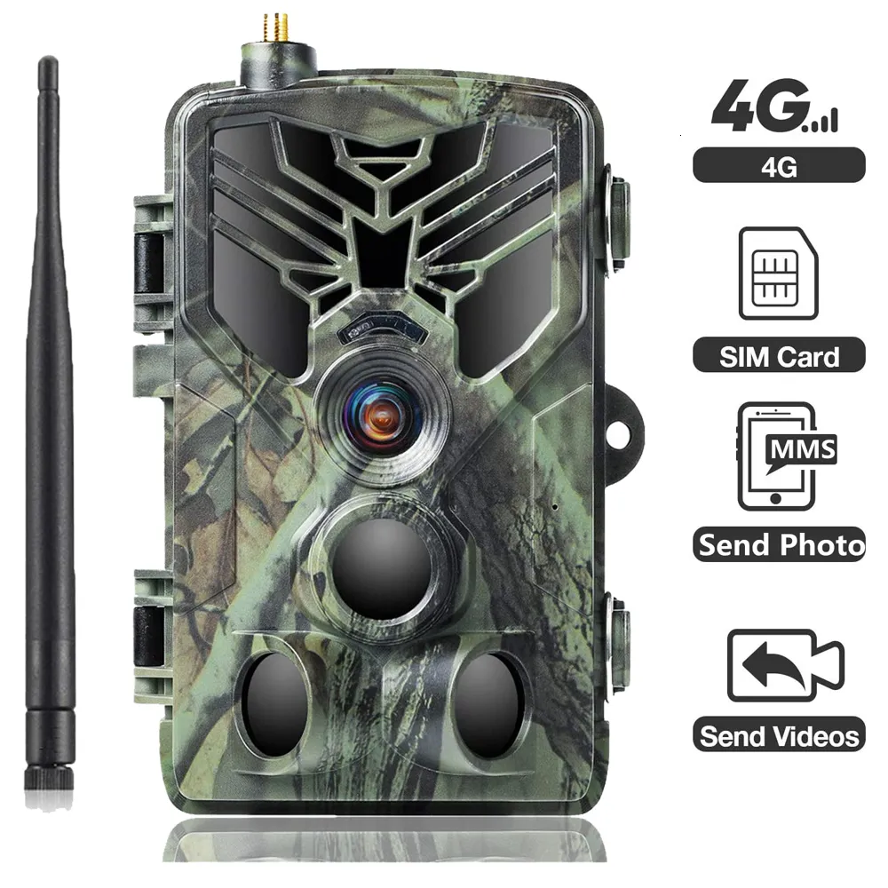 Caméras de chasse SUNTEKCAM 4G 4K HD1080P Jeu de piège à vision nocturne 120 degrés Trail Cam FTP P MMS Caméra de faune cellulaire sans fil 230603