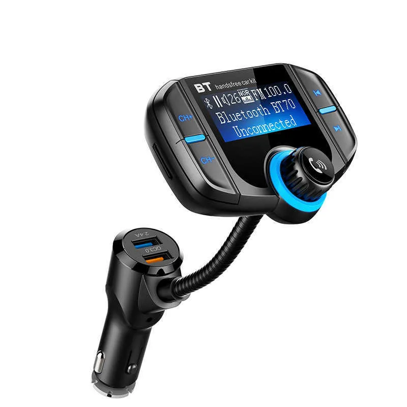 Bt70 transmetteur Bluetooth voiture charge rapide lecteur FM Bluetooth voiture chargeur rapide NOUVEAU