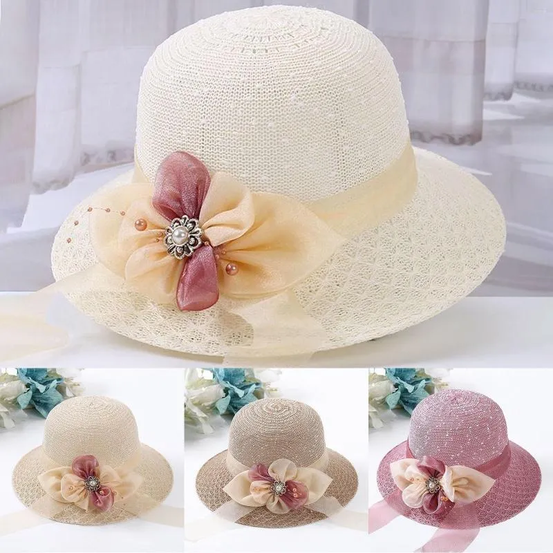 Szerokie brzegowe czapki Hats Hike Sunshade Korean Summer Beach Tourism Tourism Straw Fisherman Basin Women Fashion