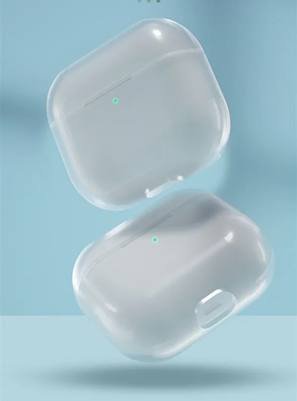 Apple AirPods için 3 Katı Silikon Pods H1 Tip Şeffaflık Kulaklık Kablosuz Şarj Bluetooth Kulaklıklar AP3 AP2 Kulaklıklar 2. Kulaklıklar Yurtdışı Depo