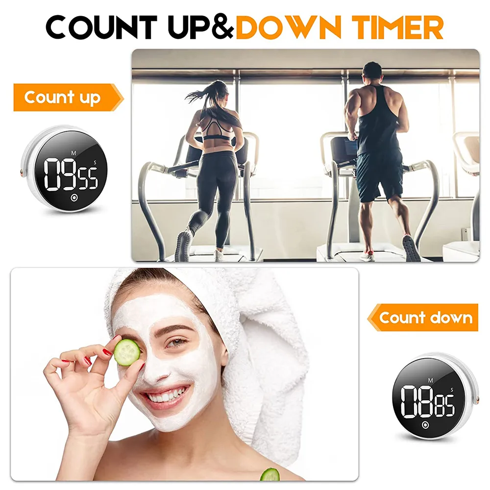 Timer Da Cucina Digitale Magnetico - Doppio Pack Con Display LCD