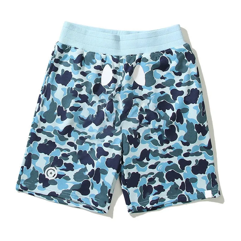 Projektantki Shorts Women Shark Trend Kamuflaż Fiess Training Sports Lose oddychające męskie letnie plaża na plaży krótkie spodnie Y9M9