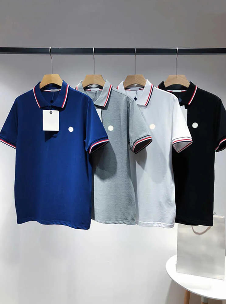 4 färger klassiska bröstmens polo skjorta France Luxury Brand Shirts Leisure2023