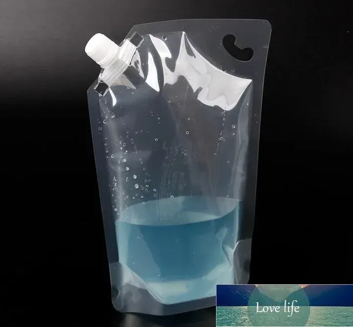 1000ml/ 1L Stand Up Plastic Drink Packaging Spout Bag Pouch for Beverage Liquid Juice Milk Coffee Water Wholesale
