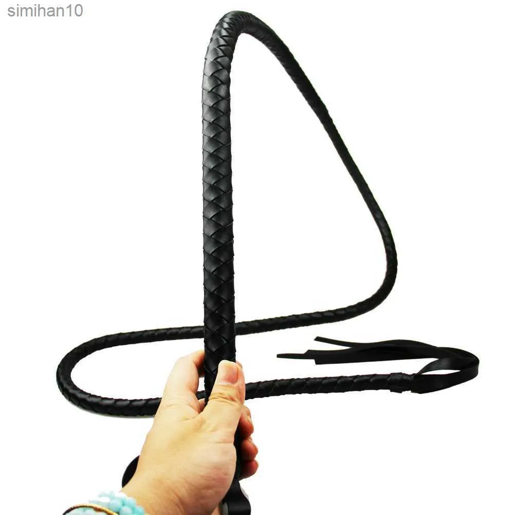 Lungo bdsm Whip bondage erotico cavallo da equitazione caccia al raccolto Fetish Pelle Sculacciata Paddle pony gioca Flogger giocattoli del sesso per coppie L230518