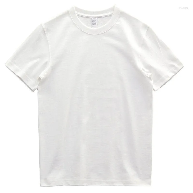 Heren T-shirts Hoge kwaliteit T-shirt Mannen Zwaar Gewicht 260G Katoen Paar Eenvoudige Multi-Color Ronde Hals Dieptepunt Dikke Witte Korte Mouwen