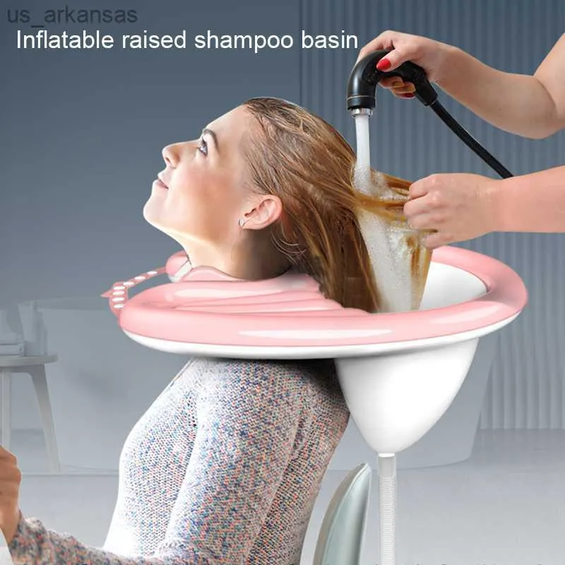 Opblaasbare Haar Wastafel Draagbare Pvc Opvouwbare Shampoo Wastafel Voor Zwangere Vrouwen Ouderen Patiënt Snel Opgeblazen Leeggelopen L230523