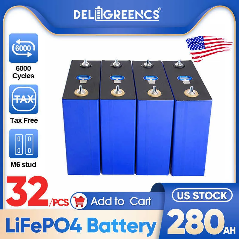 32st LifePo4 280Ah Battery Prismatic 96V uppladdningsbart batterifosfat för 15KWH 30KWH 48V Solenergi lagringssystem ess