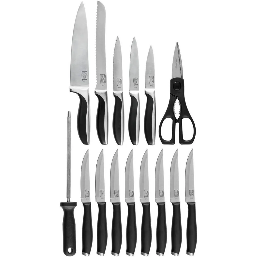 Chicago Cutlery Avondale Juego de cuchillos de cocina de 16 piezas con bloque de madera