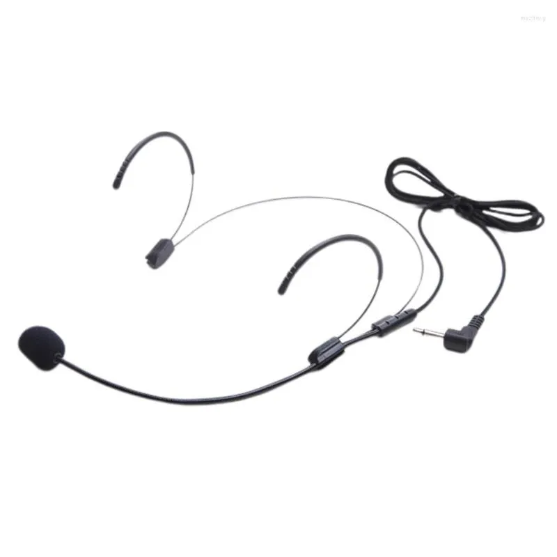 Mikrofone Abnehmbarer kabelgebundener Sprachstudio-Lautsprecher Dual-Haken-Anleitung Unterrichtsvorträge Headset Handfreies tragbares Mikrofon