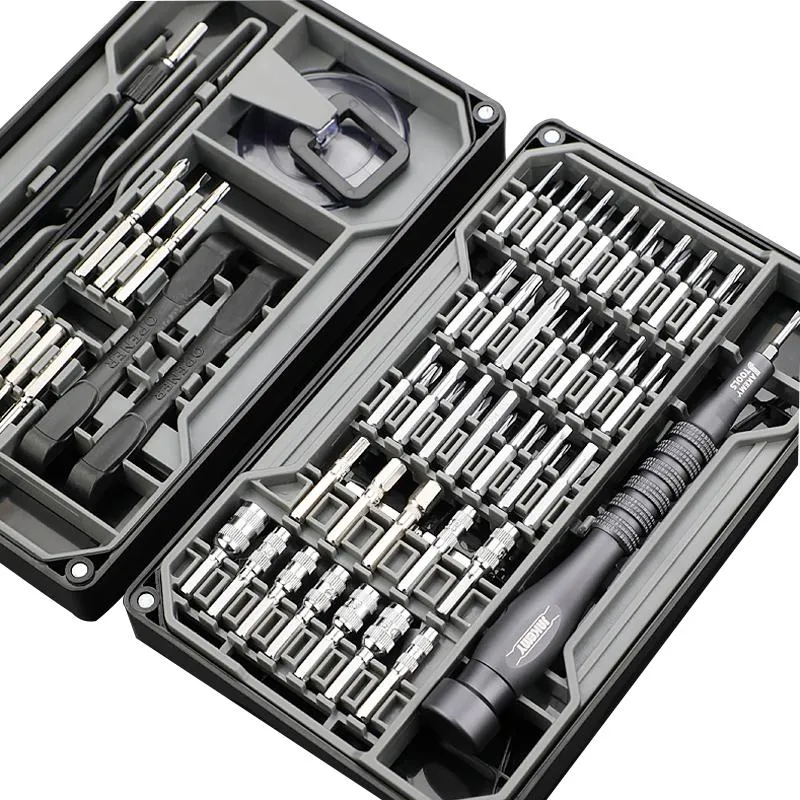 Skruvmejslar QUK Precision Skruvmejsel Set 73 i 1 magnetisk Torx Bit skruvdrivrutin Ratchet Hex Bits Multitools Mobiltelefon Reparation Handverktyg