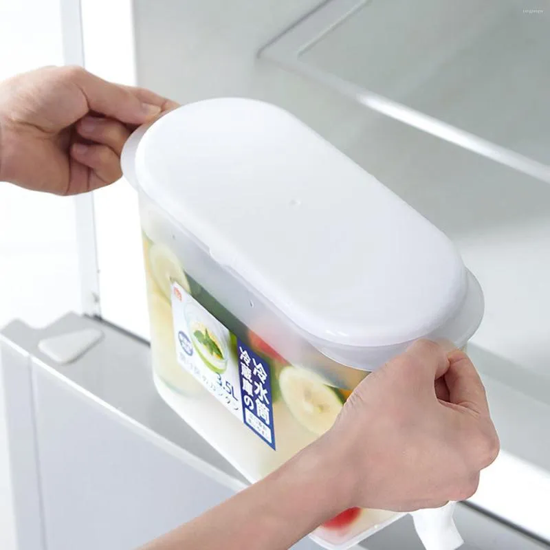 保管ボトルミントコンテナ蛇口付きのコールドケトルは冷蔵庫に入れて夏の気密料理を入れることができます