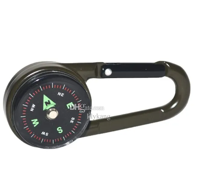 Lot de 2 porte-clés boussole de survie pour randonnée, camping