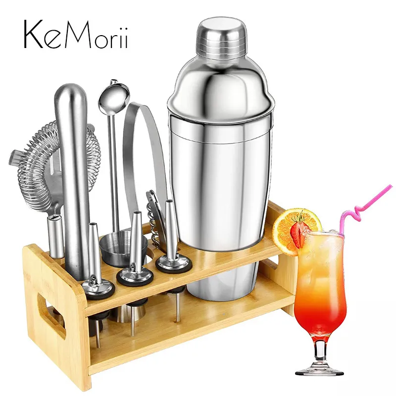 Set à cocktail élégant en acier inoxydable - Set à cocktail 16 pièces - Kit  de barman