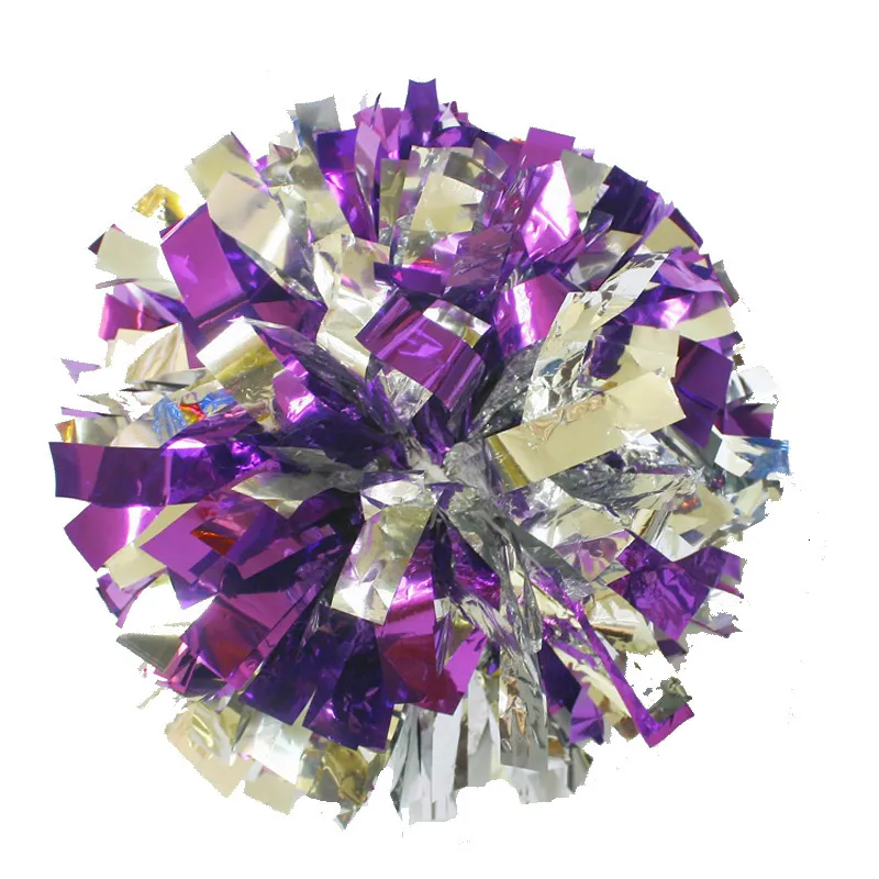 Cheerleading Cheerleader Dancing Pompoms 10 PCS Cheerleading Metallic Pom Poms 27CM Farbe Freie Kombination Ringe Griff Hochwertiger Sport 230603