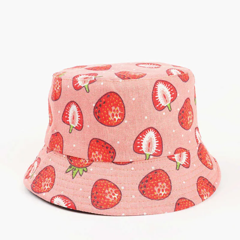 Cappelli a tesa larga LDSLYJR Cotton Print Bucket Fisherman Outdoor Travel Girl and Female Sun Hat 272 G230603