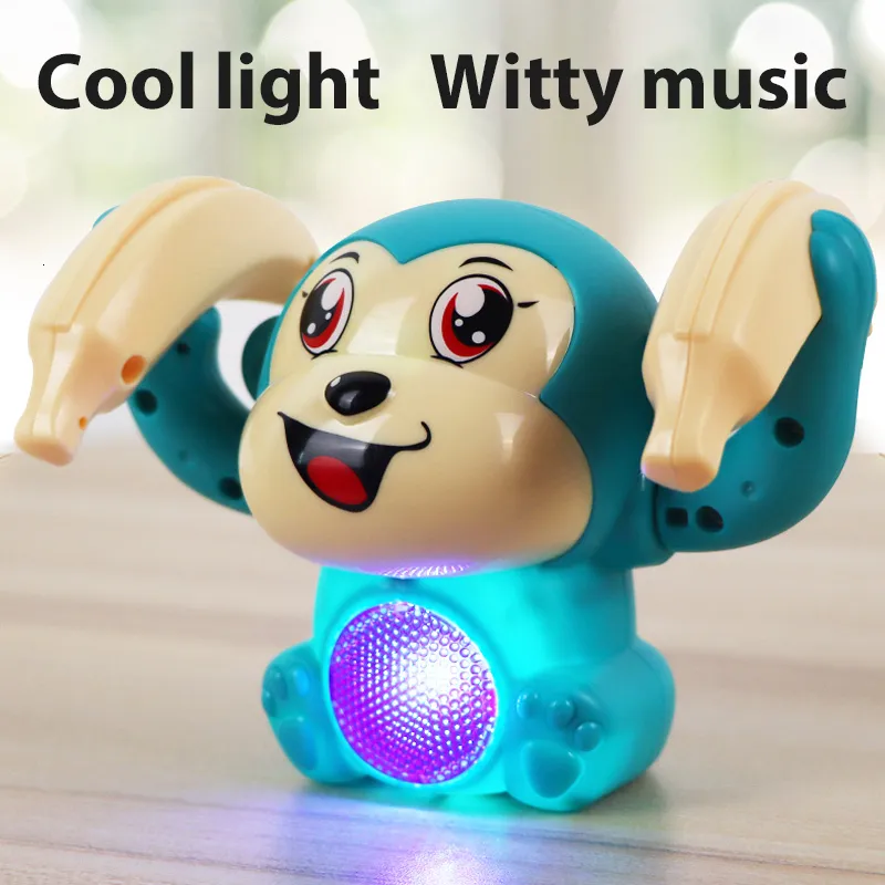 LED Light Sticks Baby Toys Electric Tumbling Monkey Music Puzzle Sound Tipping Kids Early Education for Children Gifts 230605