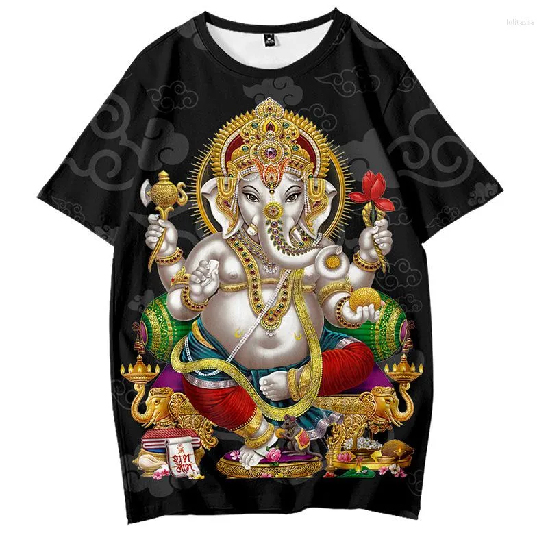 Herr t-skjortor 3D färgglada multi- elefant etnisk stil t-shirt avslappnad kortärmad cool sommar kvinnor män tee