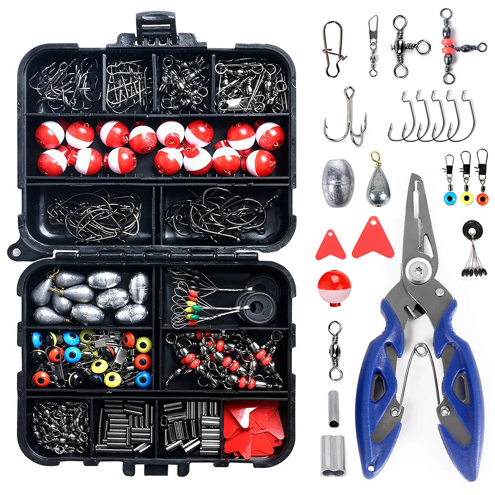 Fishing Hooks Set Fishing Accessories Set With Tackle Box