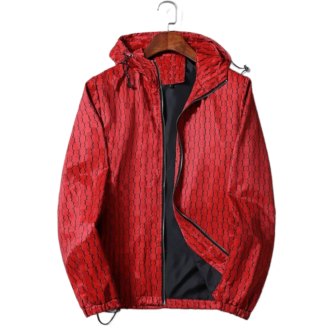 New Men's designers winter jackets Outerwear bomber jacket High quality soft Smooth Fashion Brand Jackets prints Letter embroidery red streetwear jacket