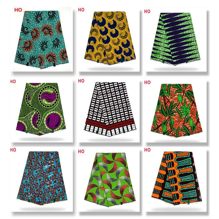 Vestidos africano tecido de impressão de cera Real Wax Print holandês hollandais pagne áfrica tecido de cera real holandês não é fácil de quebrar Vestidos de tecido