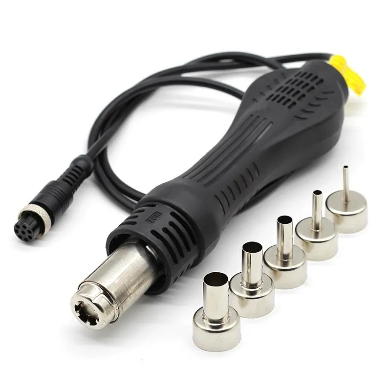 Warmtepistool 8hole 24V Hot Air Gun Desoldering Rework Heat Gun Handle FOR 858 878 878D 898 Soldering Station Welding Repair Tool