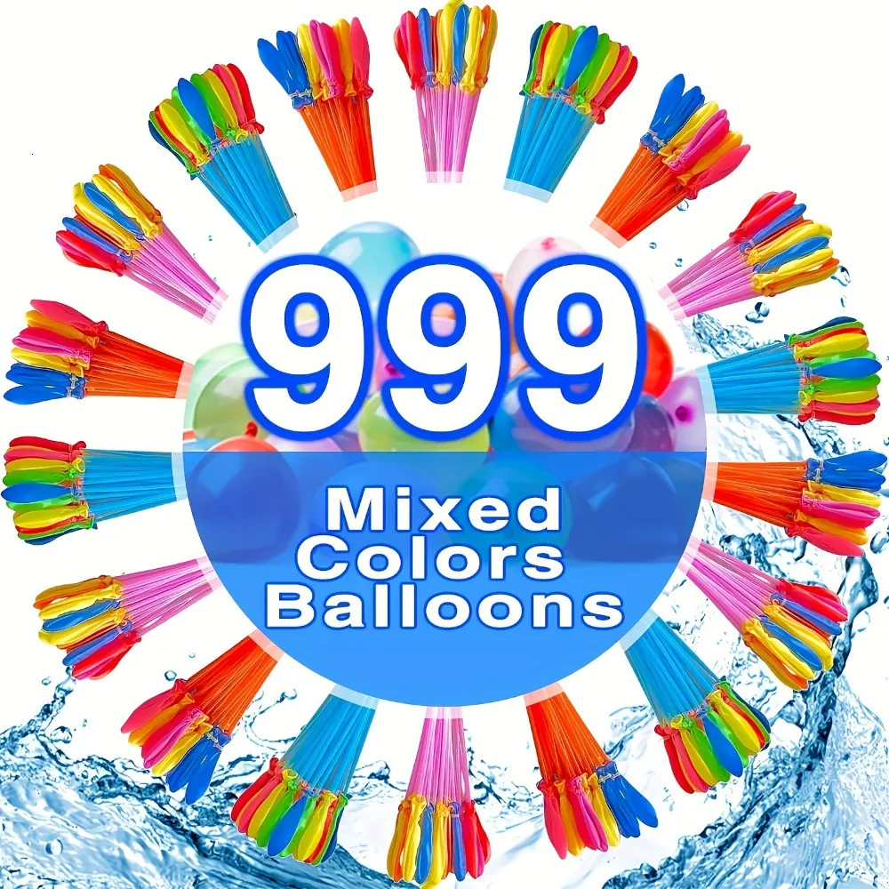 Balon 999PCSPACK Water Balloony Szybki nadmuchiwane letnie letnie grę dla dorosłych zabawki