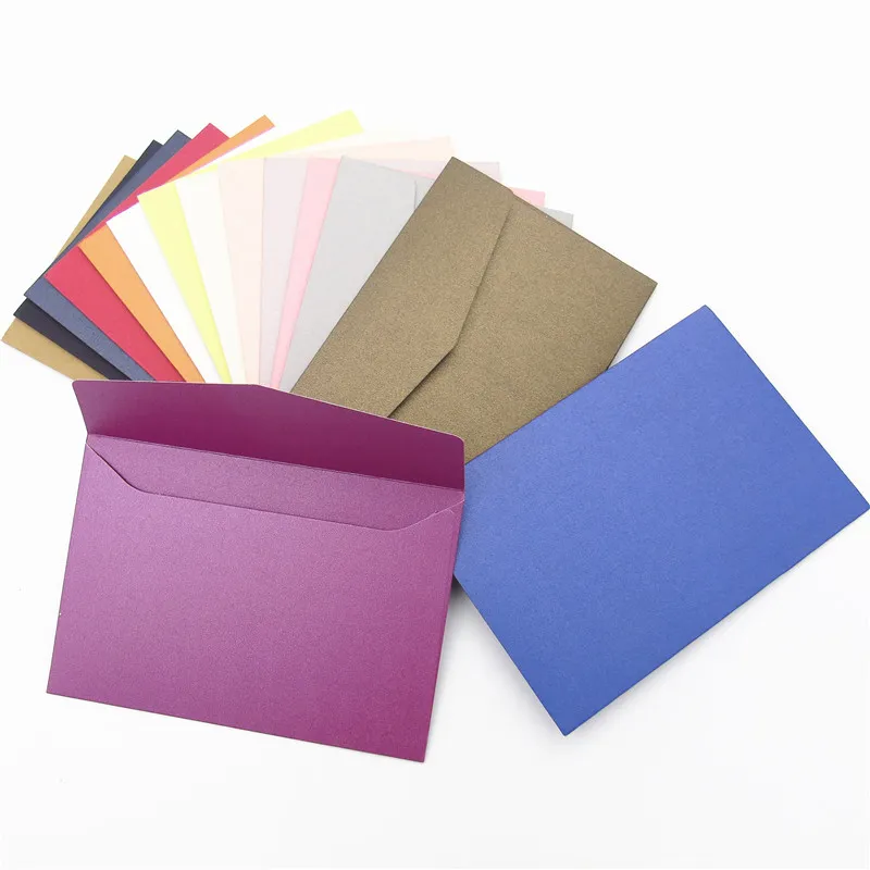 500 pçs/lote colorido saco de papel de alta qualidade envelope papel kraft 6 polegadas cartão envelope envelope sacos de convite atacado