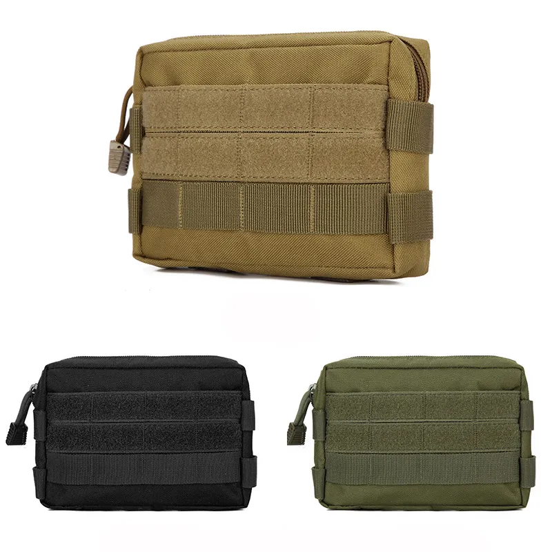 Militär taktisk midjeväska utomhus camping EDC Tool Pouch Wallet Fanny ryggsäck Telefonpåse Nylon Molle Hunt Midjebältesficka