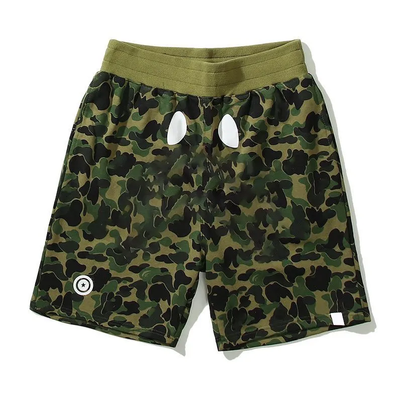 Designer Shorts Womens Shark Trend Camouflage Mönster Fiess Training Sport Loose Hateble Mens Summer Outdoor Beach Short Pants F702