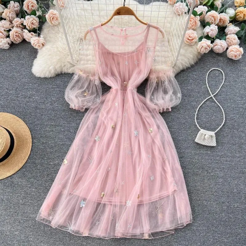 open lace back dress Elise Starry Dress– Teuta Matoshi