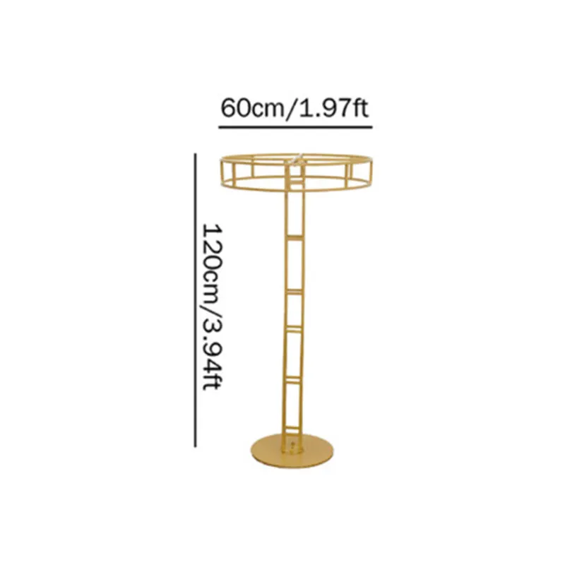 Luxury Wedding Table Centerpices Decoration Artificial Flower Row Ferris Wheel Metal Rack Wreath Stand For Party Event DIY