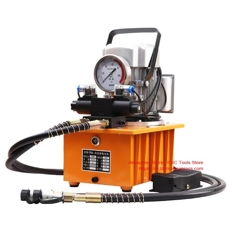 Gereedschap ZCB700AB2/GYB700A Hydrauliczna pompa elektryczna 750 W Podwójna pompa napędzana hydrauliczna 110 V/220V/380 Pojemność zbiornika 8L