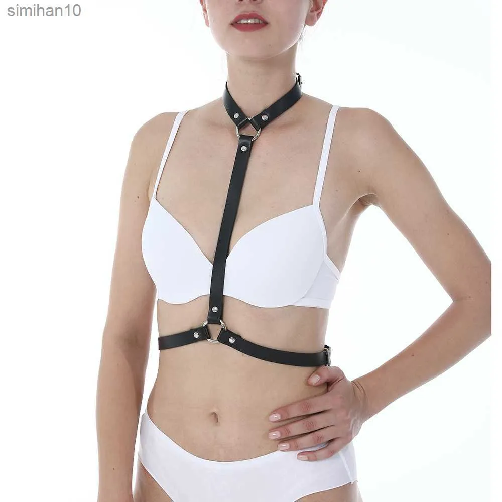 TRODEAM Leder Strumpfband Erotische Dessous Harness Verstellbare PU Gürtel Riemen Für Frauen Sexy Körper Bondage Erotische Fesseln Hosenträger L230518