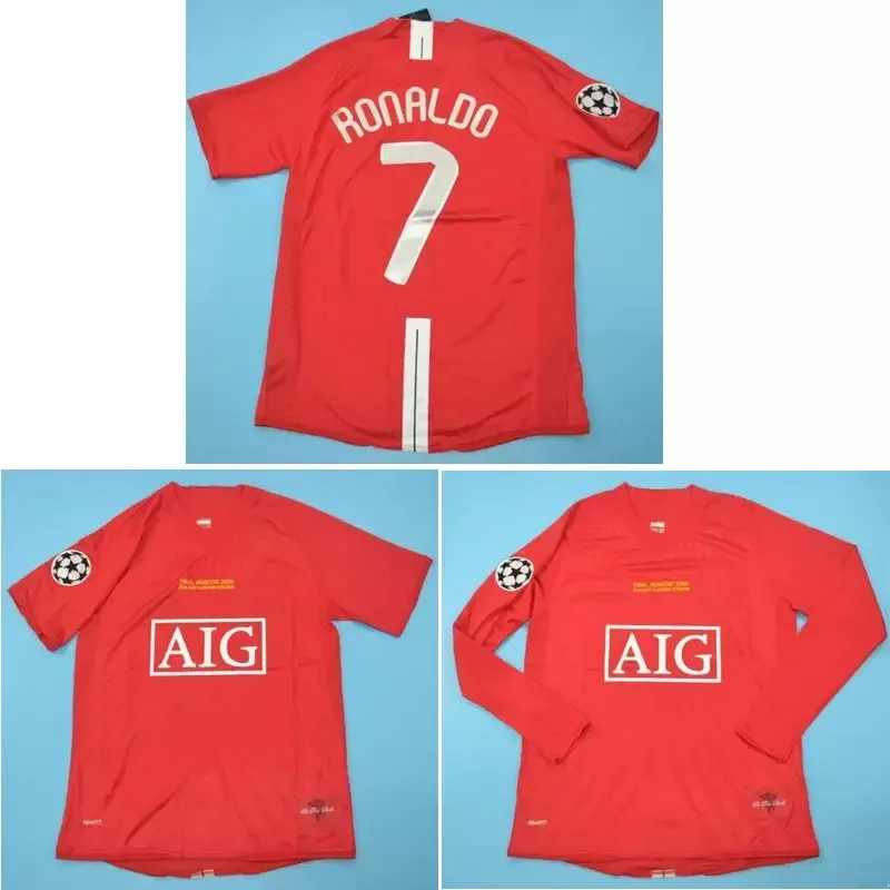 Save Big on Bulk Ronaldo Manchester United 2008 Jersey Top 2008 FINAL  MOSCOW RONALDO Retro Jerseys Classic Vintage 08 09 SCHOLES VIDIC Soccer  Jersey